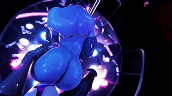 Two 3d cartoon cuties are ready for their bath