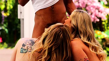 Interracial threesome with big boobed Kelly Madison