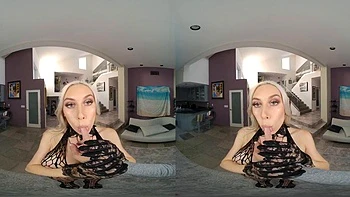 Vr with hot blonde: Blowjob, Doggy  Cowgirl Porn