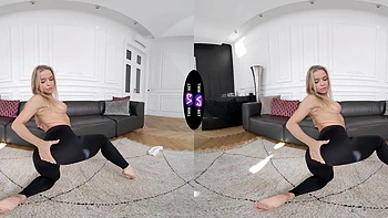 Hot solo action with Calibri, the cute teen who loves to play