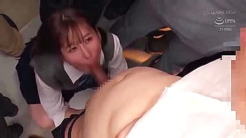 He takes out his dick and gives it a handjob and a blowjob before putting it in.