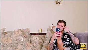 Mature Maid Distracted From Work By Guy Who Had Stiff Boner With Blue Wave