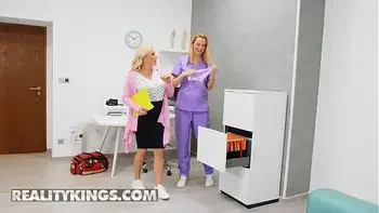 Nurses (Taylee Wood, Angelo Godshack) Get Caught By The Hospital Administrator - Reality Kings