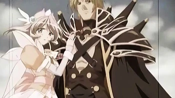 Hot busty anime teens flying around