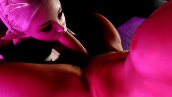 Sexy Blonde Elf Party Blowjob