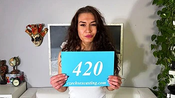 Good curly-haired model Stefani Jameson rammed on the casting