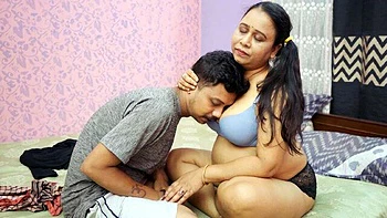 Chubby Indian brunette with big bottom impaled by long boner