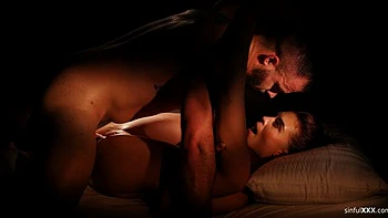 Elegant nighttime fuck in the cowgirl pose with a hot Adam Costa