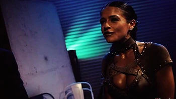 Crazy gangbang fuck with a long-legged brunette Ryan Reid