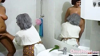 Big-boobed mature hotties Vivien and Kornele love masturbation