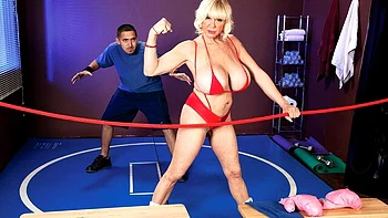 Impressive busty blonde Shelly is enjoying jumping on a big dick