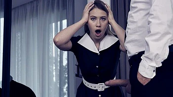 Spicy young blonde Nika Nut penetrated in the sideways pose