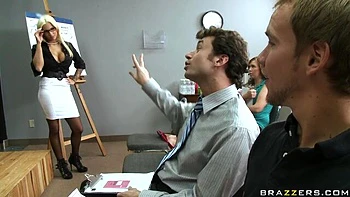 An awesome missionary pose fuck with a slutty blonde Lylith Lavey