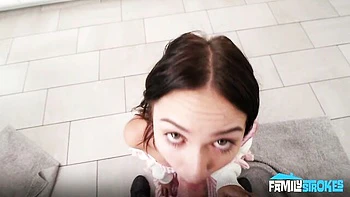 Brown-haired hottie Mia River is getting fucked by large wiener