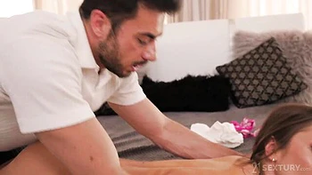 Good missionary pose fuck with a long-legged busty Angelica Heart