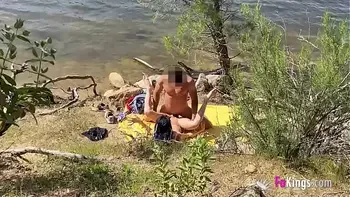 Hot nudist fun with Noa! She finds and fucks any guy that finds :-D