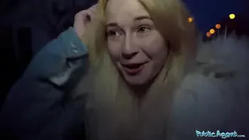 Public Agent She finished with a face full of spunk after riding cock