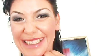 Awesome close-up masturbation with a gorgeous brunette Bibi Black