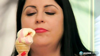 Busty mademoiselle Natalie Fiore demonstrates her gorgeous melons