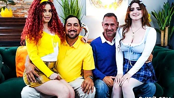 Lilibet Saunders and Archer Ali's natural tits porn by Daughter Swap