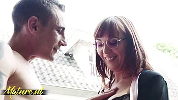 Standing doggystyle trailer with glorious Angelique Luka and Angelique from Mature NL