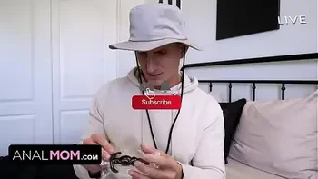 AnalMom - Pretty Blonde Milf Lets Her Stepson Play With Her New Butt Plugs And Her Tight Asshole