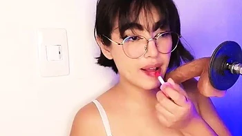 Close up of Asian masturbation