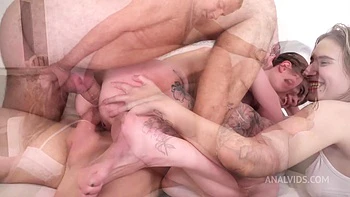 Dp Bella Tornado + Anastasia Mistress Vs Two Big Cock - Non Stop