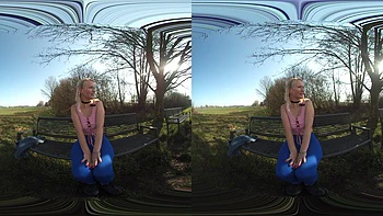 Hot German Blondie Urinate Outside