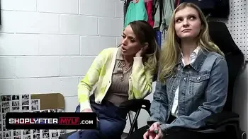Shoplyfter Mylf - Hot Fit Milf And Her Young Blonde Bestie Taken To The Backroom For Strip Search