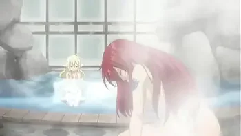 Fairy Tail OVA bath scene [nude filter]