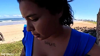 Meduzza A Baiana Rabuda Fudendo Na Orla Da Praia Em Salvador