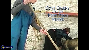 Hairy Granny Fija Goes Wild With Her Younger Boyfriend