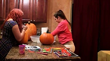 Red & Adriana: Carving Pumpkins