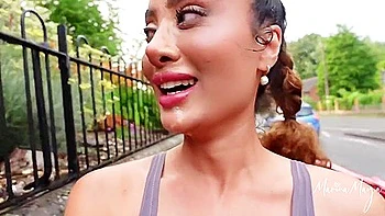 Plastic Bimbo Face Walking With Cum On Face After Public Deepthroat / Facefuck