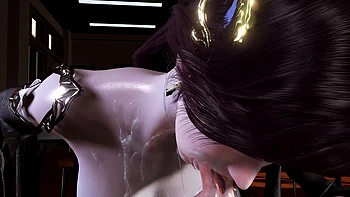 3D Super Hot Teacher Have a Hardcore Blowjob Sex with Young Big Cock