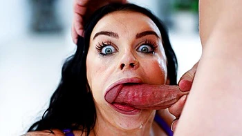 Impressive deepthroat oral fuck with a long-legged brunette Payton Preslee