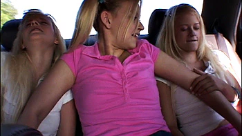 Milton babes lick nipples in POV threesome scene