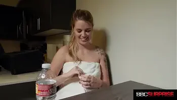 First Interracial Ever! Texas Blonde Holly Milks Huge Dark Dick!