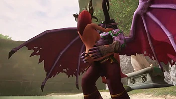 Illidan Stormrage Stand Lift and Carry Fucks a Hot Redhead Elf - Warcraft Parody