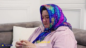 Young Babe Valentina Lapiedra Eats Her Stepgranny Edina's Big Ass In This Old & Young Lesbian Tale