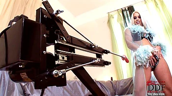 She takes on the fucking machine