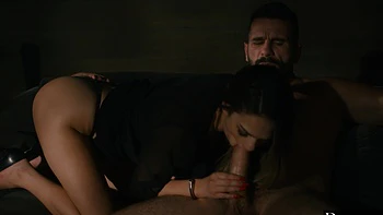 Manuel Ferrara and Athena Faris enjoy passionate sofa action