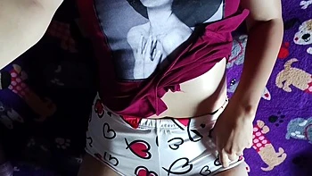 Colombian Touches Her Pussy And Her Big Tits