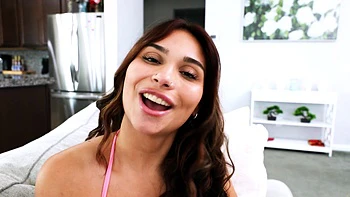 Hot brunette Kaia Martin rides cock with her signature passion, showcasing her fiery latina charm.