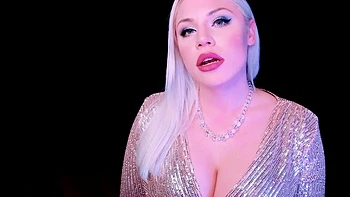 Cute blonde with big boobs solo