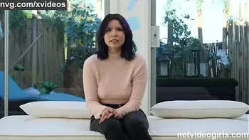 Sweet outgoing Asian girl fucks the 5th guy of her life