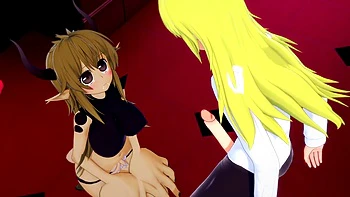 Crim with the Demon Girl from the front office - Interspecies Reviewers