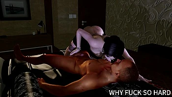 3D Cute Japanese House Wife Cheating with Her Boss