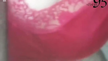 Close Up In Red Lingerie